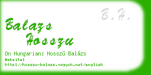 balazs hosszu business card